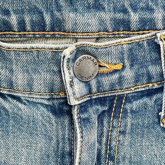 Carmar Women's Distressed Jeans Skinny Denim Light Wash Stretch Blue Size 27 - Picture 9 of 11